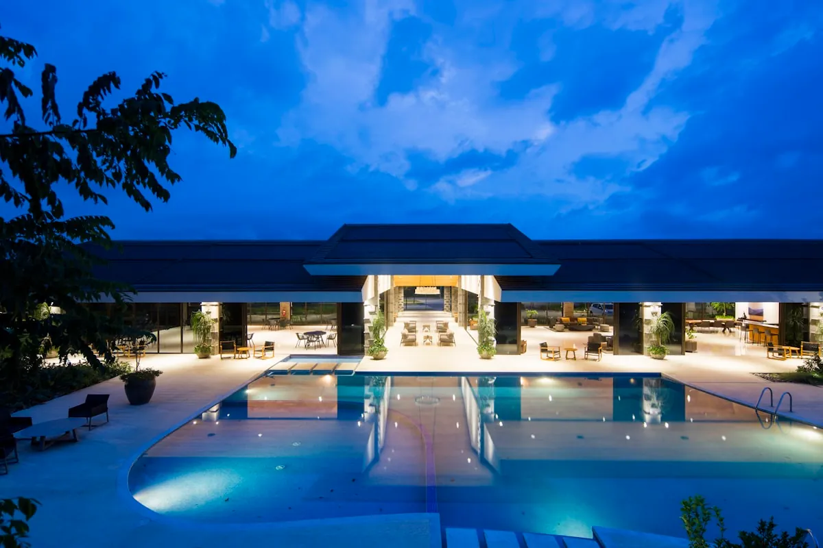Luxury hotel resort exterior